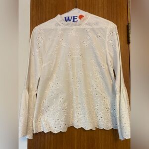 Ulla Johnson White Embroidered Blouse